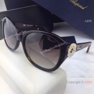 100% exact copy Chopard Black Sunglasses AAA Copy - Complete set